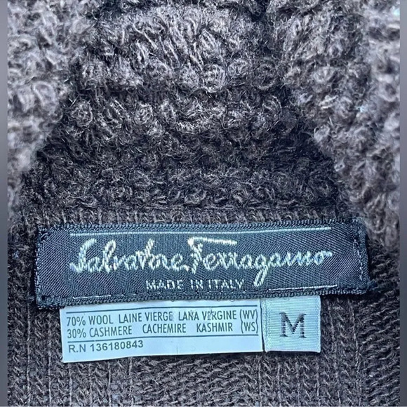 Salvatore Ferragamo Brown Wool Cashmere cárdigan medium - Picture 8 of 14